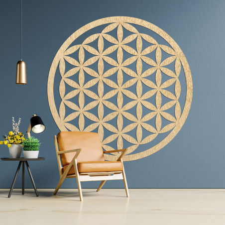 Dřevěná nástěnná dekorace mandala květ života - VITAE Dřevěná nástěnná dekorace mandala květ života - VITAE