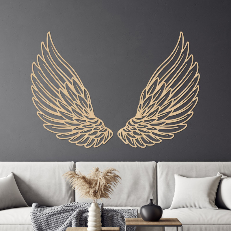 Dřevěná dekorace na zeď andělská křídla - DIVINUS