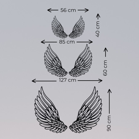 Dřevěná dekorace na zeď andělská křídla