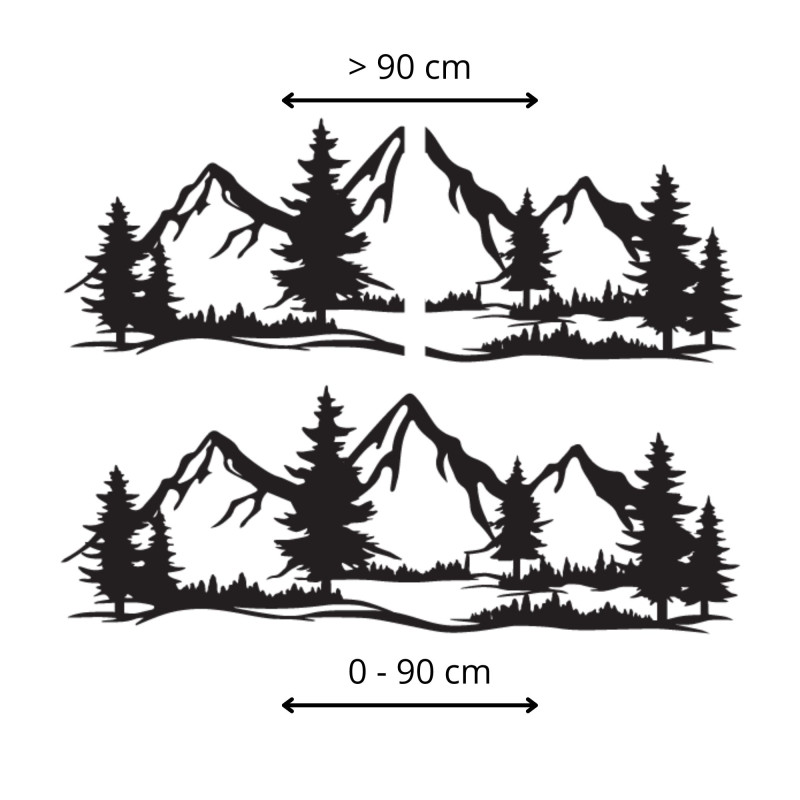 Dřevěný obraz na zeď s motivem hor a lesů vnese do vašeho domova atmosféru divoké přírody.