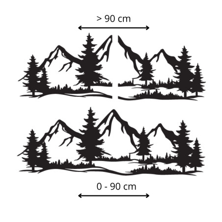 Dřevěný obraz na zeď s motivem hor a lesů vnese do vašeho domova atmosféru divoké přírody.