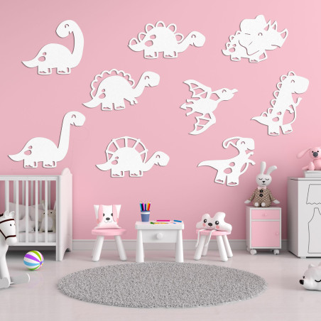 Dřevěný obraz do dětského pokoje dinosauři - TERESEK