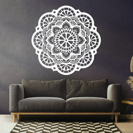 Dřevěná nástěnná dekorace mandala light - LUMINA