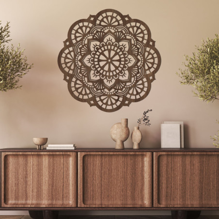 Nástěnný dřevěný obraz mandala světlo života - LUMEN