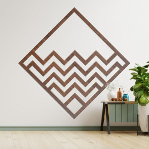 Geometrická dekorace na zeď čtvercová - SUQARE 2