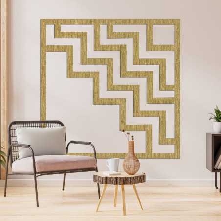 Dřevěná geometrická dekorace čtverec - FORNET