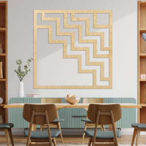 Dřevěná geometrická dekorace čtverec - FORNET 2
