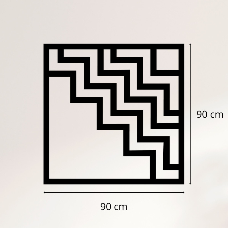 Dřevěná geometrická dekorace čtverec - FORNET