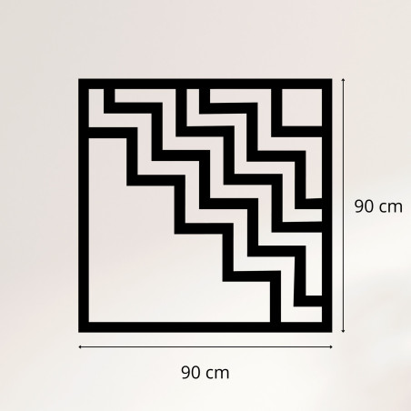 Dřevěná geometrická dekorace čtverec - FORNET