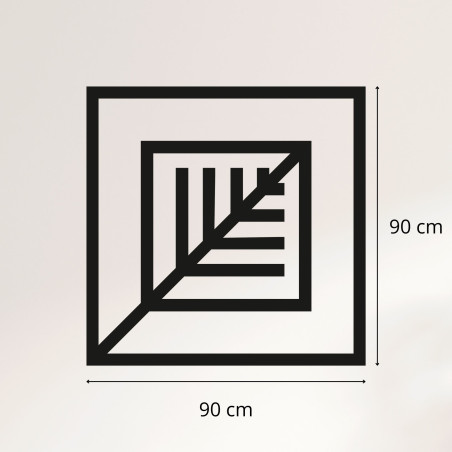 Geometrický obraz ze dřeva s minimalistickým designem na zeď