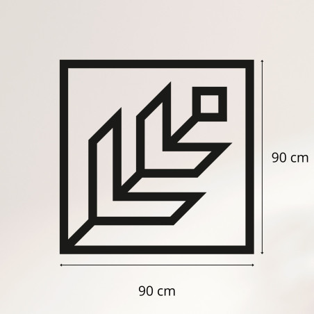 Geometrická dekorace na zeď čtvercová - SKAUKA