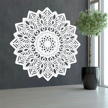 Dřevěný nástěnný obraz mandala ve tvaru slunce Dřevěný nástěnný obraz mandala ve tvaru slunce