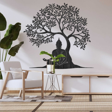 Dřevěná dekorace Buddha a strom života - MEARNE