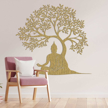 Dřevěná dekorace Buddha a strom života - MEARNE