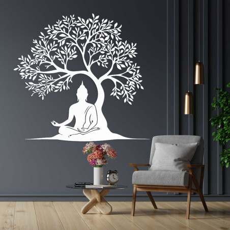 Dřevěná dekorace Buddha a strom života - MEARNE