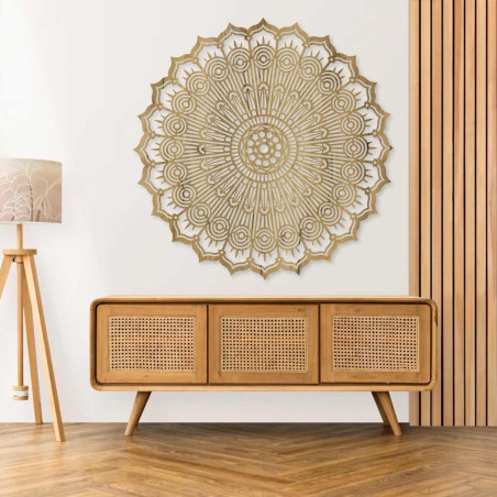 Dřevěná dekorace na stěnu mandala Dřevěná dekorace na stěnu mandala