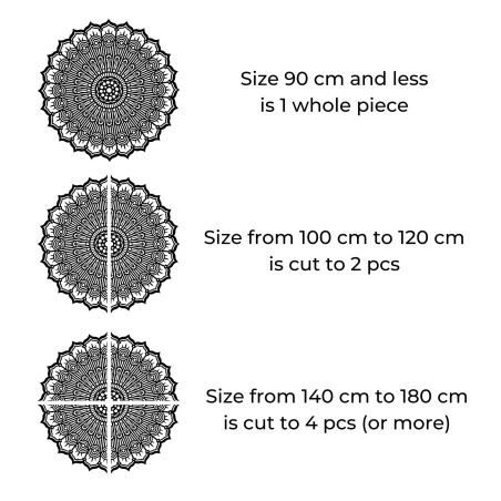 Dřevěná dekorace na stěnu mandala, rozměr obrazu Dřevěná dekorace na stěnu mandala, rozměr obrazu