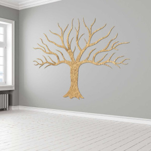 Minimalistický dřevěný Strom života dodá interiéru elegantní přírodní vzhled