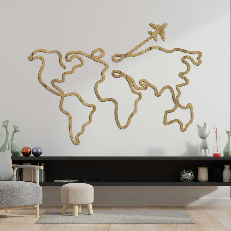 Dřevěná nástěnná mapa - LOTAPO