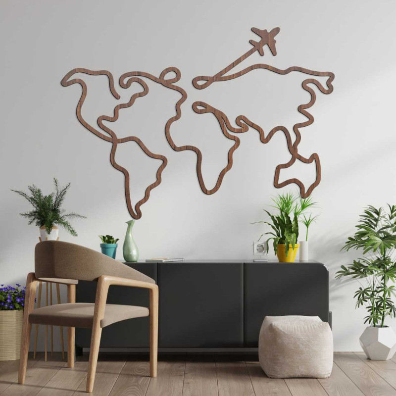 Dřevěná nástěnná mapa - LOTAPO