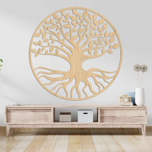 Moderní černý strom života na zeď jako elegantní dekorace interiéru