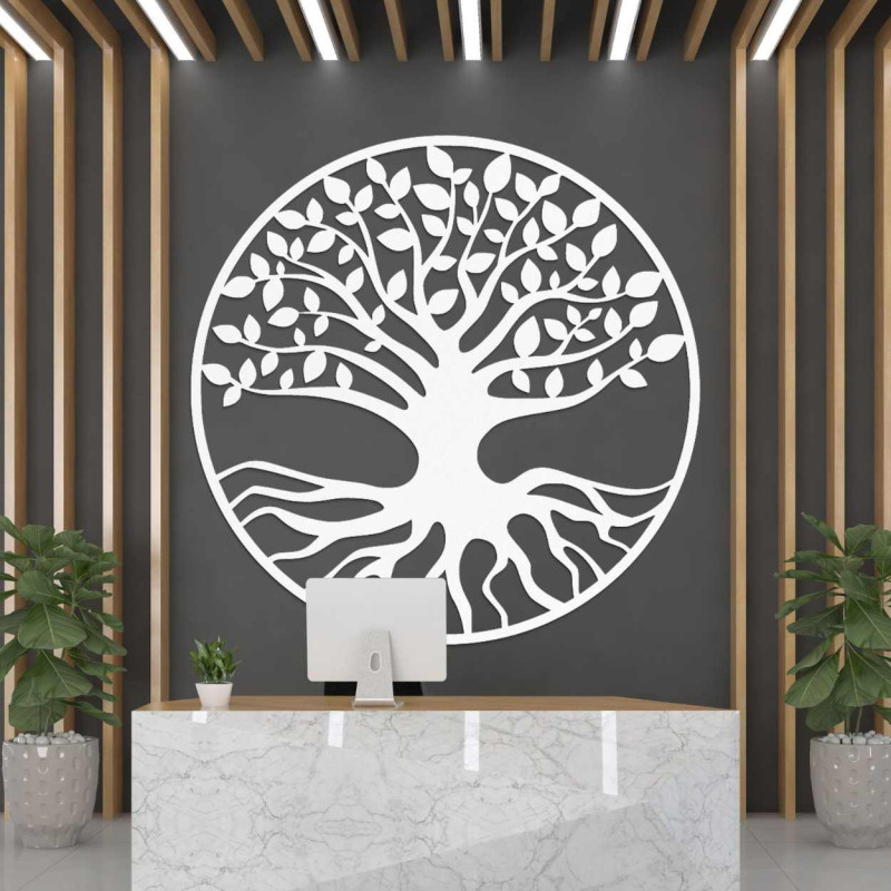 Moderní černý strom života na zeď jako elegantní dekorace interiéru