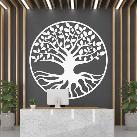 Moderní černý strom života na zeď jako elegantní dekorace interiéru