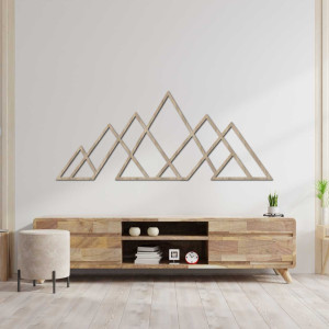 Dřevěný nástěnný obraz geometrických hor - APALATU