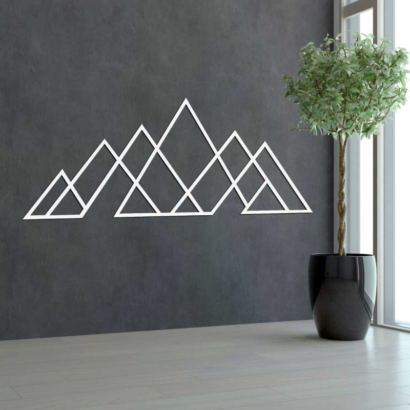 Dřevěný nástěnný obraz geometrických hor - APALATU