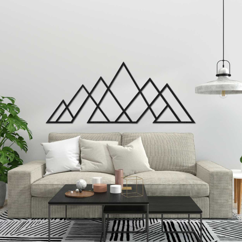 Dřevěný nástěnný obraz geometrických hor - APALATU