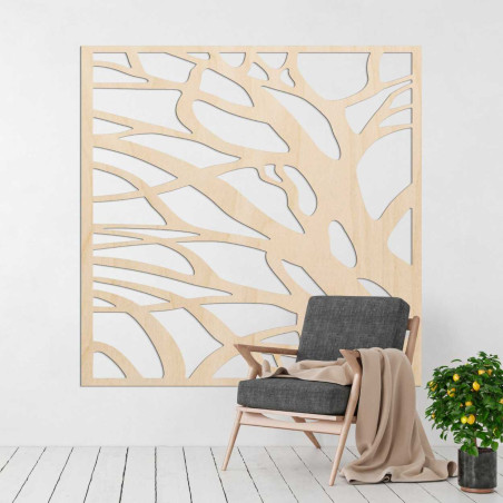 Moderní dřevěný obraz s přírodními liniemi pro elegantní interiér