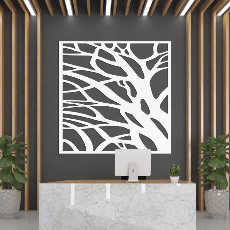 Moderní dřevěný obraz s přírodními liniemi pro elegantní interiér
