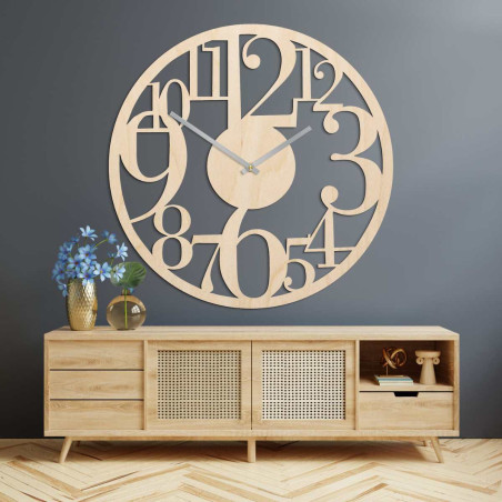 nástěnné hodiny s velkými číslicemi