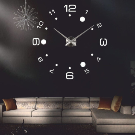 Velké 3D nástěnné hodiny z plastu - DEREK