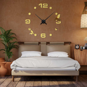 Zrcadlové moderní hodiny na zeď nalepovací - DIYPAJPA