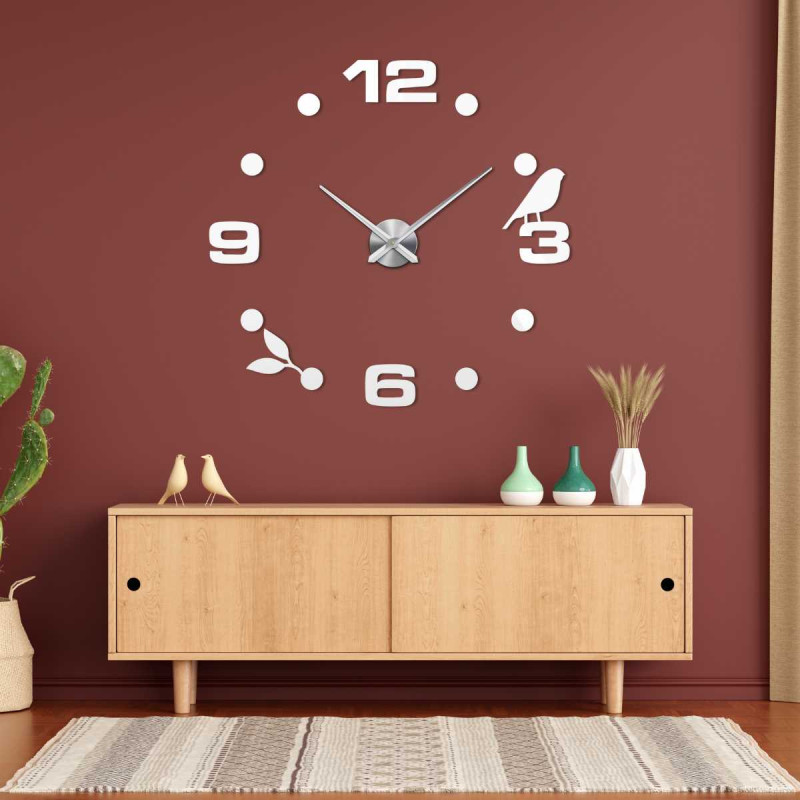 Zrcadlové moderní hodiny na zeď nalepovací - DIYPAJPA