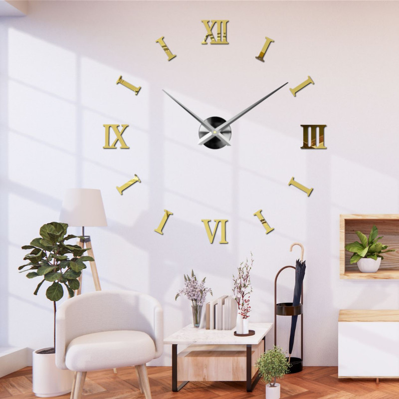 Nalepovací DIY hodiny s 3D efektem – ideální doplněk do obývacího pokoje, pracovny či haly.