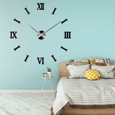 Minimalistické černé hodiny, které dodají stěně hloubku a styl díky svému 3D designu. Minimalistické černé hodiny, které dodají stěně hloubku a styl díky svému 3D designu.