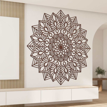 Dřevěná mandala na zeď harmonická energie - ROZVAHA