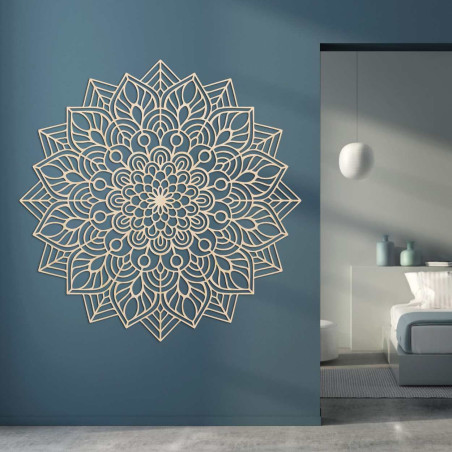 Dřevěná mandala na zeď harmonická energie - ROZVAHA