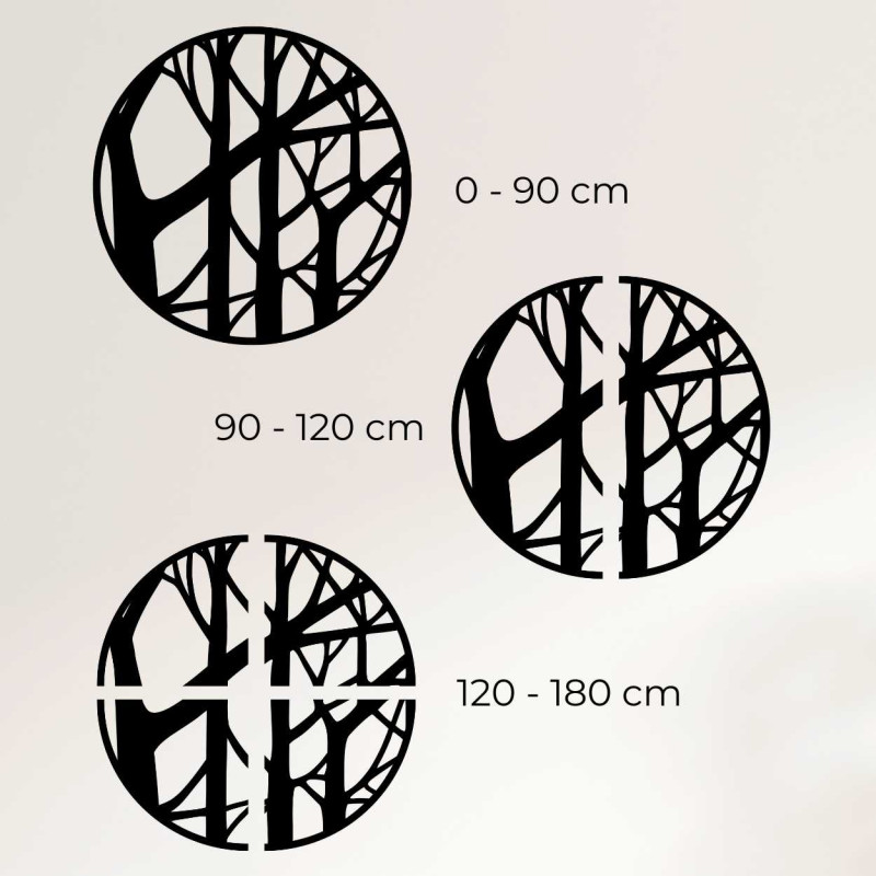 Rozměry dřevěné dekorace zobrazené v centimetrech