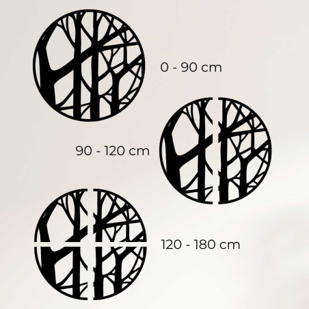 Rozměry dřevěné dekorace zobrazené v centimetrech Rozměry dřevěné dekorace zobrazené v centimetrech