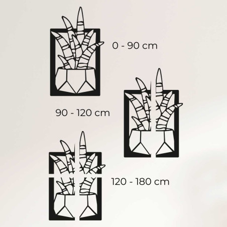 Dřevěný obraz na zeď sukulent - DUIO