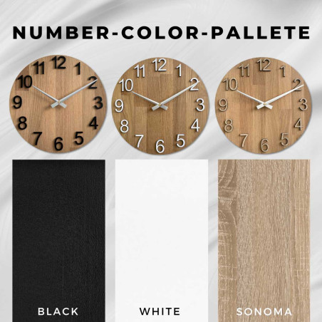 Nástěnné hodiny z dubového dřeva - MONTIORE