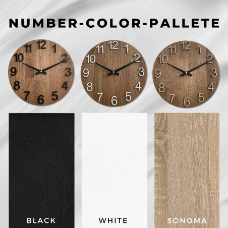 Elegantní dřevěné hodiny do obývacího pokoje