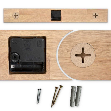 Dřevěné nástěnné hodiny z masivu - moderní minimalistický design - OSMAN
