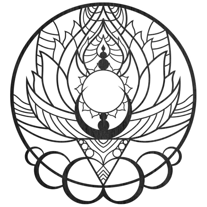 Vyřezávaný obraz na zeď květ slunce