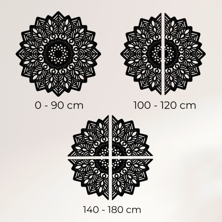 Elegantní dřevěná dekorace na zeď mandala slunce - SOLIS