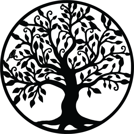 Vyřezávaný dřevěný obraz - Strom života symbolizuje život - SIROS