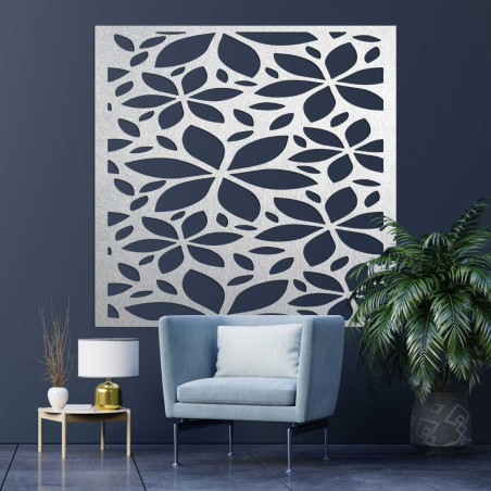 copy of Dřevěná nástěnná dekorace květy čtverec - SAJFO